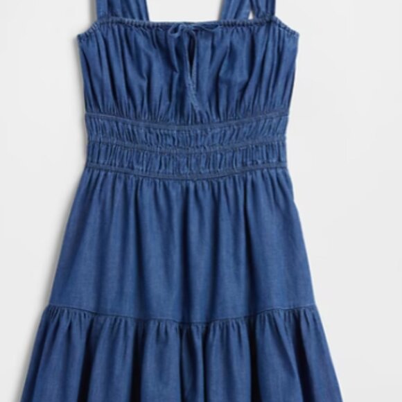 GAP Smocked Tie-Front Mini Dress - Picture 4 of 7